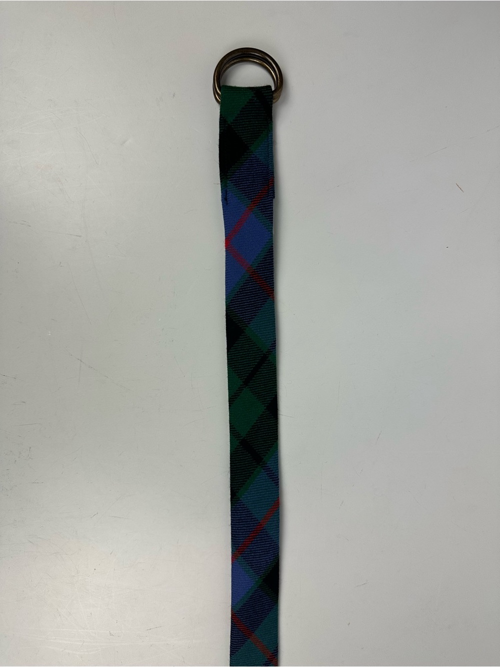 J. Crew Plaid Wool Ribbon D-Ring Belt - Picture 2 of 10